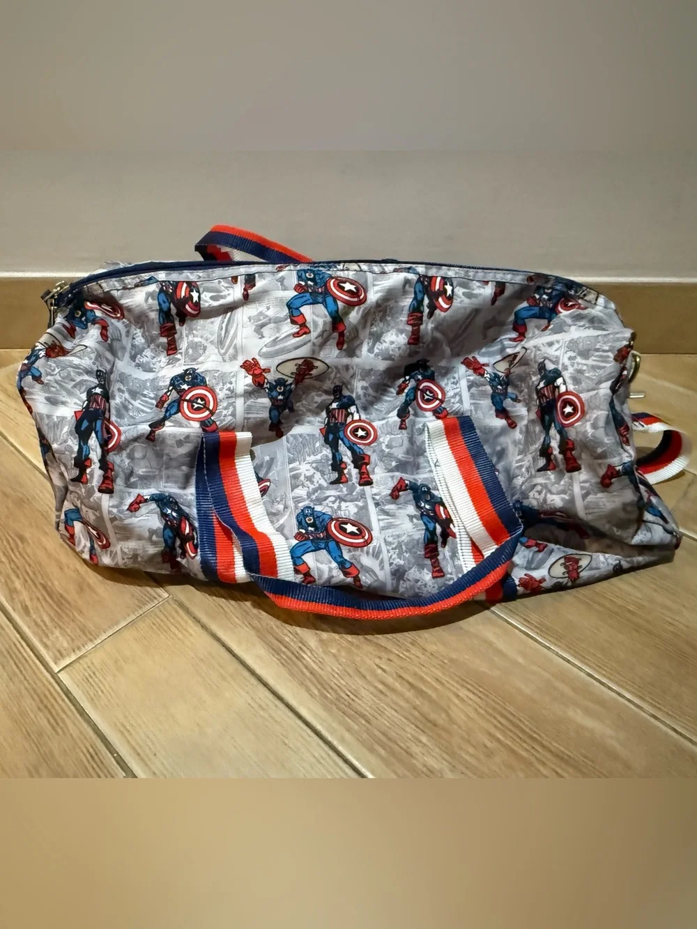 Marvel x Pottery Barn KidsCaptain America Comic Print Travel Duffle Bag